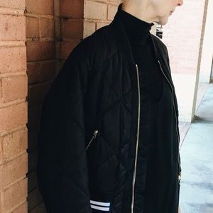 rag & bone Vine Zip Front Black Quilted Bomber Jacket Size XXS